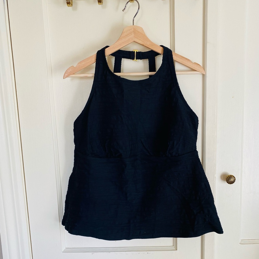 Lands End black textured tanking top